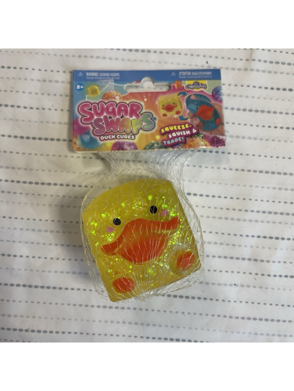 Sugar Swaps Duck Cube YELLOW Squishy Fidget Sensory Toy NEW